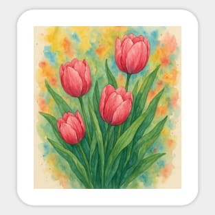 Tulip Watercolor - Floral Sticker